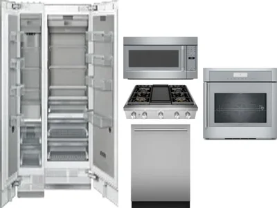 6 Piece Package Includes Refrigerator, Freezer, Cooktop, Wall Oven, Microwave And Dishwasher