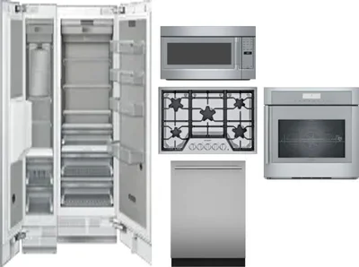 6 Piece Package Includes Refrigerator, Freezer, Cooktop, Wall Oven, Microwave And Dishwasher