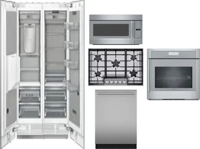 6 Piece Package Includes Refrigerator, Freezer, Cooktop, Wall Oven, Microwave And Dishwasher