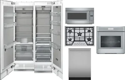 6 Piece Package Includes Refrigerator, Freezer, Cooktop, Wall Oven, Microwave And Dishwasher