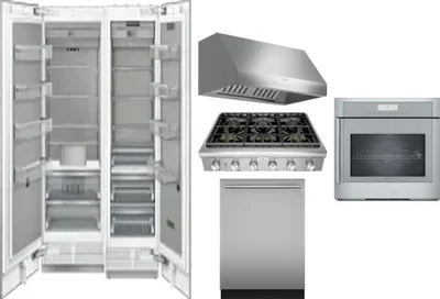 6 Piece Package Includes Refrigerator, Freezer, Cooktop, Wall Oven, Hood And Dishwasher
