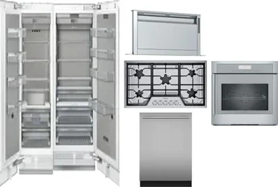 6 Piece Package Includes Refrigerator, Freezer, Cooktop, Wall Oven, Hood And Dishwasher