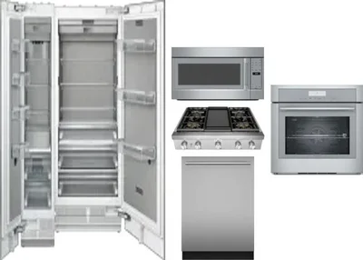 6 Piece Package Includes Refrigerator, Freezer, Cooktop, Wall Oven, Microwave And Dishwasher