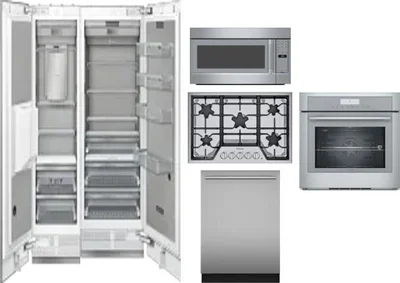 6 Piece Package Includes Refrigerator, Freezer, Cooktop, Wall Oven, Microwave And Dishwasher