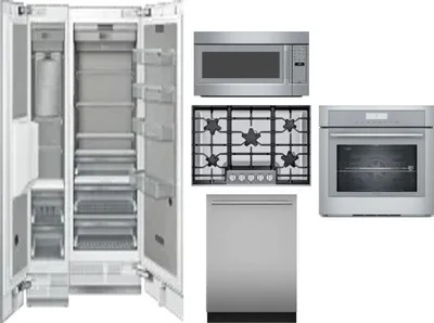 6 Piece Package Includes Refrigerator, Freezer, Cooktop, Wall Oven, Microwave And Dishwasher