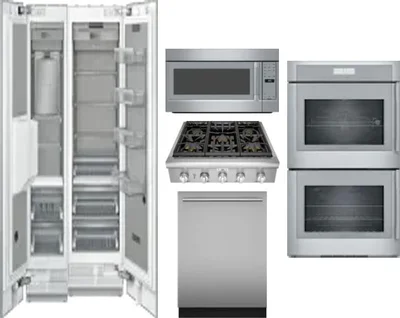 6 Piece Package Includes Refrigerator, Freezer, Cooktop, Wall Oven, Microwave And Dishwasher