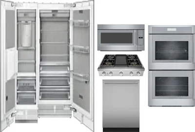 6 Piece Package Includes Refrigerator, Freezer, Cooktop, Wall Oven, Microwave And Dishwasher
