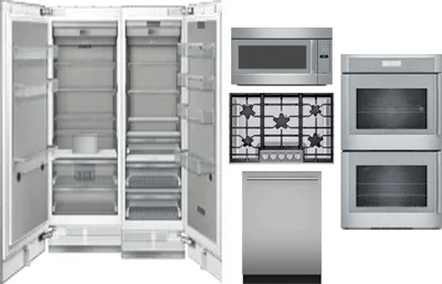 6 Piece Package Includes Refrigerator, Freezer, Cooktop, Wall Oven, Microwave And Dishwasher