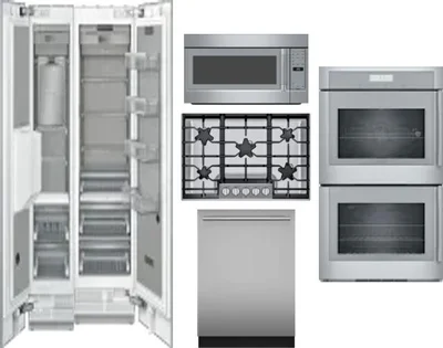 6 Piece Package Includes Refrigerator, Freezer, Cooktop, Wall Oven, Microwave And Dishwasher