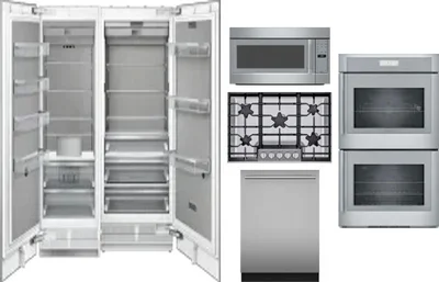6 Piece Package Includes Refrigerator, Freezer, Cooktop, Wall Oven, Microwave And Dishwasher