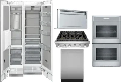6 Piece Package Includes Refrigerator, Freezer, Cooktop, Wall Oven, Hood And Dishwasher