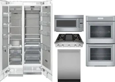 6 Piece Package Includes Refrigerator, Freezer, Cooktop, Wall Oven, Microwave And Dishwasher