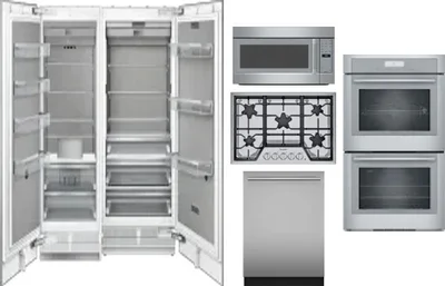 6 Piece Package Includes Refrigerator, Freezer, Cooktop, Wall Oven, Microwave And Dishwasher