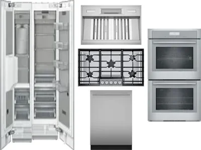 6 Piece Package Includes Refrigerator, Freezer, Cooktop, Wall Oven, Hood And Dishwasher