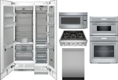 6 Piece Package Includes Refrigerator, Freezer, Cooktop, Wall Oven, Microwave And Dishwasher