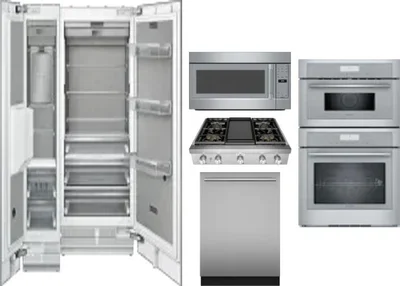 6 Piece Package Includes Refrigerator, Freezer, Cooktop, Wall Oven, Microwave And Dishwasher