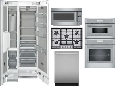 6 Piece Package Includes Refrigerator, Freezer, Cooktop, Wall Oven, Microwave And Dishwasher