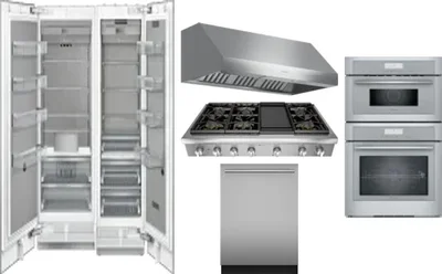 6 Piece Package Includes Refrigerator, Freezer, Cooktop, Wall Oven, Hood And Dishwasher