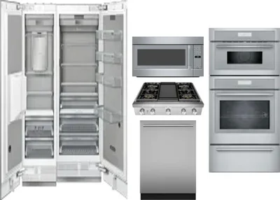 6 Piece Package Includes Refrigerator, Freezer, Cooktop, Wall Oven, Microwave And Dishwasher