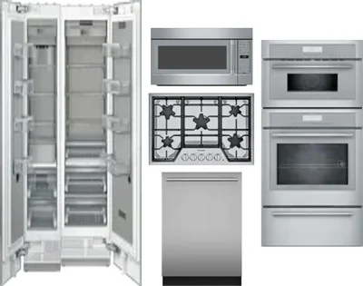 6 Piece Package Includes Refrigerator, Freezer, Cooktop, Wall Oven, Microwave And Dishwasher