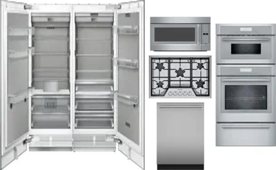 6 Piece Package Includes Refrigerator, Freezer, Cooktop, Wall Oven, Microwave And Dishwasher