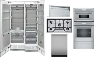 6 Piece Package Includes Refrigerator, Freezer, Cooktop, Wall Oven, Hood And Dishwasher