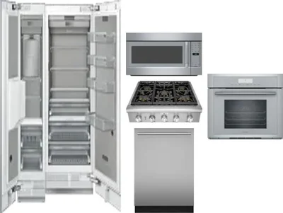 6 Piece Package Includes Refrigerator, Freezer, Cooktop, Wall Oven, Microwave And Dishwasher