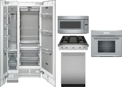 6 Piece Package Includes Refrigerator, Freezer, Cooktop, Wall Oven, Microwave And Dishwasher