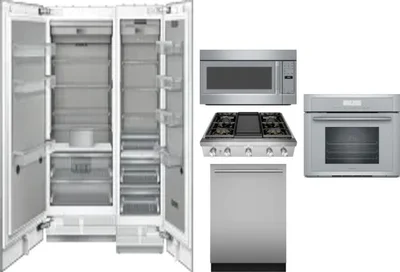 6 Piece Package Includes Refrigerator, Freezer, Cooktop, Wall Oven, Microwave And Dishwasher