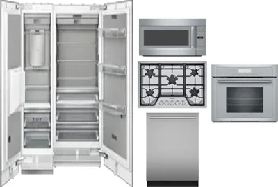 6 Piece Package Includes Refrigerator, Freezer, Cooktop, Wall Oven, Microwave And Dishwasher