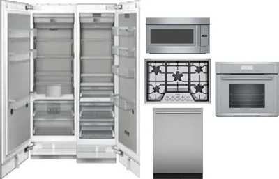 6 Piece Package Includes Refrigerator, Freezer, Cooktop, Wall Oven, Microwave And Dishwasher