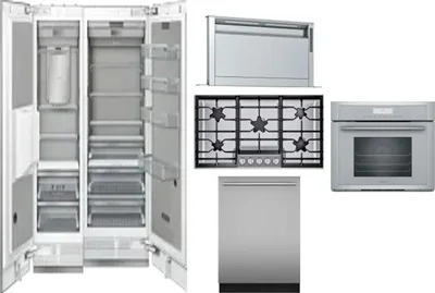 6 Piece Package Includes Refrigerator, Freezer, Cooktop, Wall Oven, Hood And Dishwasher