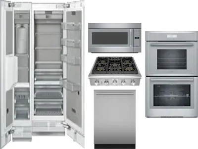 6 Piece Package Includes Refrigerator, Freezer, Cooktop, Wall Oven, Microwave And Dishwasher
