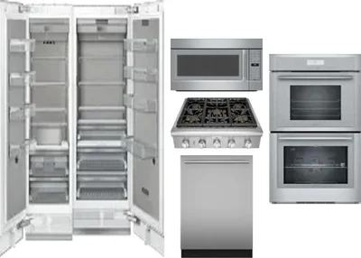6 Piece Package Includes Refrigerator, Freezer, Cooktop, Wall Oven, Microwave And Dishwasher