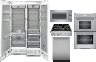 6 Piece Package Includes Refrigerator, Freezer, Cooktop, Wall Oven, Microwave And Dishwasher