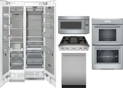 6 Piece Package Includes Refrigerator, Freezer, Cooktop, Wall Oven, Microwave And Dishwasher