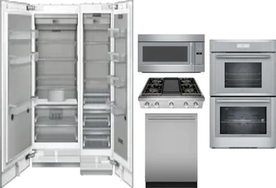 6 Piece Package Includes Refrigerator, Freezer, Cooktop, Wall Oven, Microwave And Dishwasher