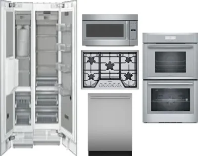 6 Piece Package Includes Refrigerator, Freezer, Cooktop, Wall Oven, Microwave And Dishwasher