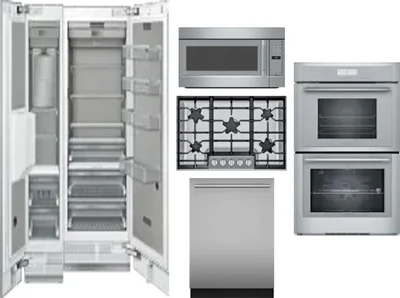 6 Piece Package Includes Refrigerator, Freezer, Cooktop, Wall Oven, Microwave And Dishwasher