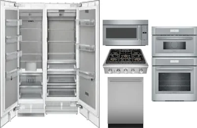 6 Piece Package Includes Refrigerator, Freezer, Cooktop, Wall Oven, Microwave And Dishwasher