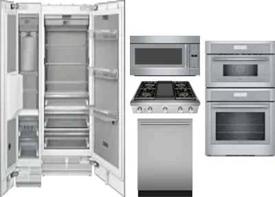 6 Piece Package Includes Refrigerator, Freezer, Cooktop, Wall Oven, Microwave And Dishwasher