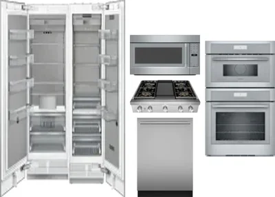6 Piece Package Includes Refrigerator, Freezer, Cooktop, Wall Oven, Microwave And Dishwasher