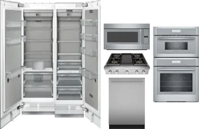 6 Piece Package Includes Refrigerator, Freezer, Cooktop, Wall Oven, Microwave And Dishwasher