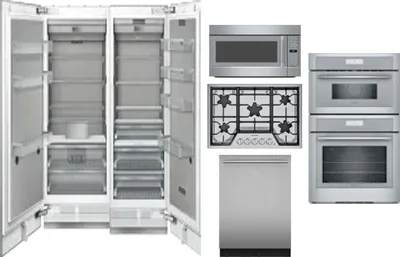 6 Piece Package Includes Refrigerator, Freezer, Cooktop, Wall Oven, Microwave And Dishwasher