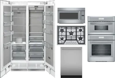 6 Piece Package Includes Refrigerator, Freezer, Cooktop, Wall Oven, Microwave And Dishwasher