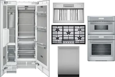 6 Piece Package Includes Refrigerator, Freezer, Cooktop, Wall Oven, Hood And Dishwasher