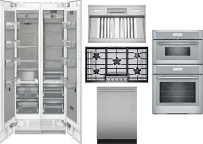 6 Piece Package Includes Refrigerator, Freezer, Cooktop, Wall Oven, Hood And Dishwasher