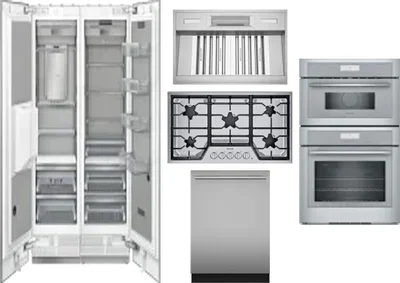 6 Piece Package Includes Refrigerator, Freezer, Cooktop, Wall Oven, Hood And Dishwasher