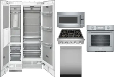 6 Piece Package Includes Refrigerator, Freezer, Cooktop, Wall Oven, Microwave And Dishwasher
