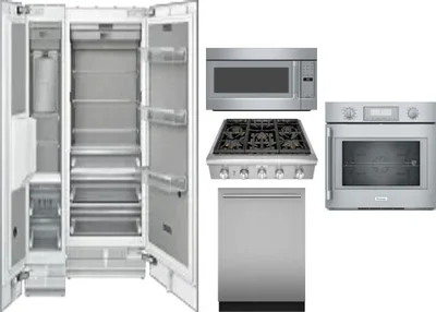 6 Piece Package Includes Refrigerator, Freezer, Cooktop, Wall Oven, Microwave And Dishwasher